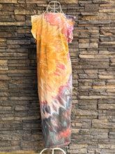 Load image into Gallery viewer, Women’s Small Upcycled 100% Cotton Flutter Sleeve Midi Dress in ‘Pinot Sage’ Inclined Twist
