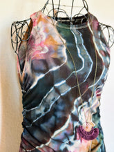 Load image into Gallery viewer, Women’s Large Geode Sleeveless Side Ruched Bodycon Dress in ‘Pinot Sage &amp; Teal’
