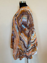 Load image into Gallery viewer, Women’s L/XL 100% Rayon Geode Waterfall Open Front Jacket in ‘Petrified Wood’
