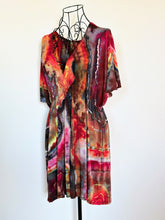 Load image into Gallery viewer, Women’s Large Geode Kimono Style Dress in ‘Fire On The Mountain’
