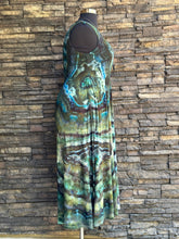 Load image into Gallery viewer, Women’s Large/XL Geode Ballet Midi Square Neck Dress with Pockets in ‘Moss Agate’
