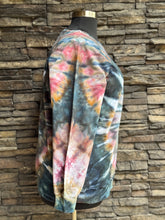 Load image into Gallery viewer, Women’s XL Oversized 100% Organic Cotton Burt’s Bees Spiral Sweatshirt in ‘Pinot Sage &amp; Teal’
