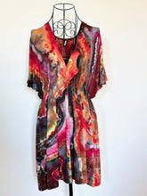 Load image into Gallery viewer, Women’s Large Geode Kimono Style Dress in ‘Fire On The Mountain’
