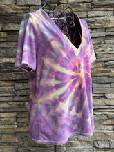 Load image into Gallery viewer, Women’s Medium V-Neck Spiral T-Shirt in ‘D’yer Ma’ker’
