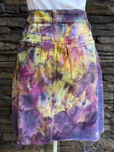 Load image into Gallery viewer, Women’s Size 30 (Medium) Button Fly Denim Skirt with Stretch in ‘Sugar Plum’
