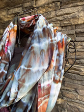 Load image into Gallery viewer, Geode XL Seamless Bali Rayon Jersey Infinity Scarf in ‘Pinot Sage &amp; Teal’
