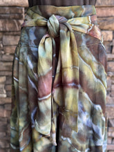 Load image into Gallery viewer, Women’s Medium (could fit a large too) Geode 100% Rayon Flowy Wide-Leg Tiered Pants with Tie Front in ‘Moss Agate’
