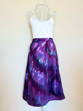 Load image into Gallery viewer, Women’s Medium Linen/Rayon Midi Button Front Skirt with Pockets in ‘Northern Lights’ Twist
