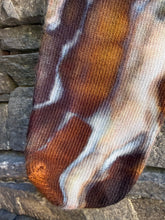Load image into Gallery viewer, Adult Unisex Bamboo Geode Ribbed Tube Socks in ‘Turkey Tail Mushroom’
