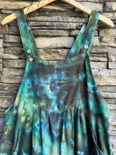 Load image into Gallery viewer, Custom Geode Wide-leg Linen/Rayon Overalls In ‘Moss Agate’ for Tiara
