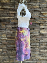Load image into Gallery viewer, Women’s Size 30 (Medium) Button Fly Denim Skirt with Stretch in ‘Sugar Plum’
