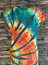 Load image into Gallery viewer, Women’s Small (can fit a medium too) U-Neck 100% cotton Midi Dress in ‘Bold As Love’
