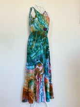 Load image into Gallery viewer, Women’s Medium Geode Cotton Elastic Waist Maxi Dress with Pockets in ‘Rainbow Sherbert’
