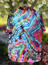 Load image into Gallery viewer, Men’s Large Geode 100% Rayon Button Up Shirt in ‘Cosmic Eyes’
