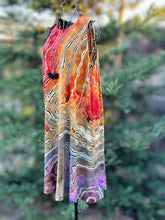 Load image into Gallery viewer, Custom Reverse Geode Sleeveless Dress with Pockets in ‘Rustic Rainbow’ for Kim
