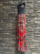Load image into Gallery viewer, Women’s Medium Reverse Geode Maxi Skirt in ‘Fire On The Mountain’
