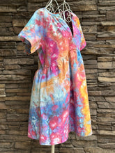 Load image into Gallery viewer, Women’s XS Geode Linen/Rayon Short Sleeve Babydoll Dress with Pockets in ‘Bird Song’
