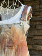 Load image into Gallery viewer, Women’s Large (runs a little small) Zara Brand Denim Overalls Dress in ‘Blush Oasis’
