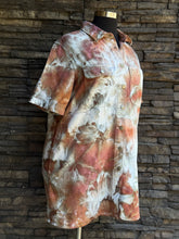 Load image into Gallery viewer, Women’s XL Short Sleeved Button Down Denim Shirt Dress with Pockets in ‘Brushed Steel’

