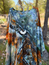 Load image into Gallery viewer, Women’s One Size (fits S-XL best) 100% Rayon Ibiza Geode Caftan in ‘Boulder Turquoise’
