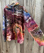 Load image into Gallery viewer, Men’s  XL 100% Cotton Geode Hoodie in ‘Rustic Rainbow’
