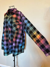 Load image into Gallery viewer, Custom Rainbow Spiral Flannel Shirt for Kori
