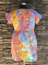 Load image into Gallery viewer, Women’s Large Geode Linen/Rayon Short Sleeve Babydoll Dress with Pockets in ‘Bird Song’
