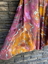 Load image into Gallery viewer, Women’s Large Geode 100% Rayon Split-Leg Wide-Leg Pants in ‘Black Cherry Gold’
