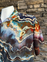 Load image into Gallery viewer, Custom Reverse Geode Button Up Shirt in ‘Midnight Jasper’ for Gena

