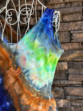 Load image into Gallery viewer, Women’s Medium Geode V-Neck Skater Dress with Pockets in ‘Azurite’
