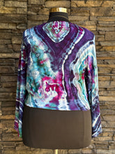 Load image into Gallery viewer, Custom Geode Bell Sleeved Top in ‘Midnight Moonlight’ for Justine
