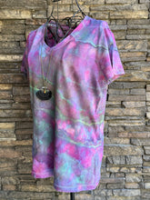 Load image into Gallery viewer, Women’s Medium Geode V-Neck T-Shirt in ‘Midnight Opal’
