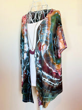 Load image into Gallery viewer, Women’s Small Geode Short Sleeve Open Front Kimono in ‘Pinot Sage &amp; Teal’
