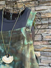 Load image into Gallery viewer, Women’s Small Linen/Rayon Geode Overall Shorts in ‘Moss Agate’
