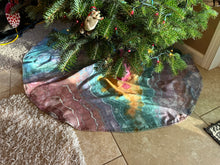 Load image into Gallery viewer, Custom Geode Tree Skirt in ‘Gypsy Skies’ for Monet
