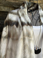 Load image into Gallery viewer, Women’s Large Open Front Kimono Jacket with Drop Pockets in ‘Obsidian Fog’
