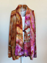 Load image into Gallery viewer, Women’s Medium (can fit a large, too) Geode Cardigan with Thumbholes and Pockets in ‘Pink Amber’
