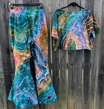 Load image into Gallery viewer, Custom Geode Super Bell Yoga Pants and Matching Crop Top for Emily
