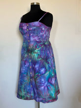 Load image into Gallery viewer, Custom Ice Dyed Denim Corset Dress in ‘Northern Lights’ for Maggie
