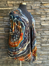 Load image into Gallery viewer, Custom Reverse Geode Kimono in ‘Midnight Jasper’ for Rosie
