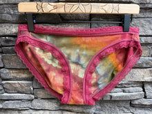 Load image into Gallery viewer, Women’s Large Geode Hipster Undies with Lace Trim in ‘Rustic Rainbow’
