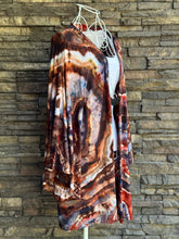 Load image into Gallery viewer, Women’s Medium Hand-sewn Geode Bell Sleeve Kimono with Pockets in ‘Phoenix Rising’

