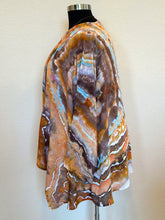 Load image into Gallery viewer, Women’s L/XL 100% Rayon Geode Waterfall Open Front Jacket in ‘Petrified Wood’
