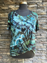 Load image into Gallery viewer, Women’s XXL  Geode Front Twist Short Sleeve Top in ‘Moss Agate’
