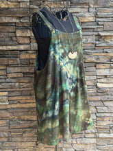 Load image into Gallery viewer, Women’s Small Linen/Rayon Geode Overall Shorts in ‘Moss Agate’
