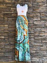 Load image into Gallery viewer, Women’s Small Geode Maxi Skirt in ‘Boulder Turquoise’
