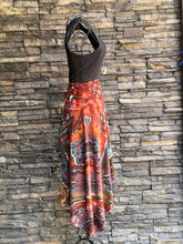 Load image into Gallery viewer, Women’s Small Geode Asymmetrical Draped Midi Skirt in ‘Midnight Ember’
