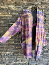 Load image into Gallery viewer, Women’s Medium/Large Organic Cotton Pact Airplane Wrap Cardigan in ‘Sugar Plum’
