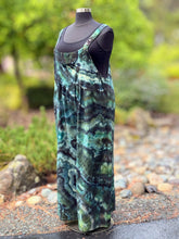 Load image into Gallery viewer, Women’s XXL Geode Wide-Leg Linen/Rayon Overalls in ‘Moss Agate’
