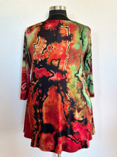 Load image into Gallery viewer, Women’s Large Reverse Geode 3/4 Sleeve Swing Tunic in ‘Sonora Sunrise Stone’
